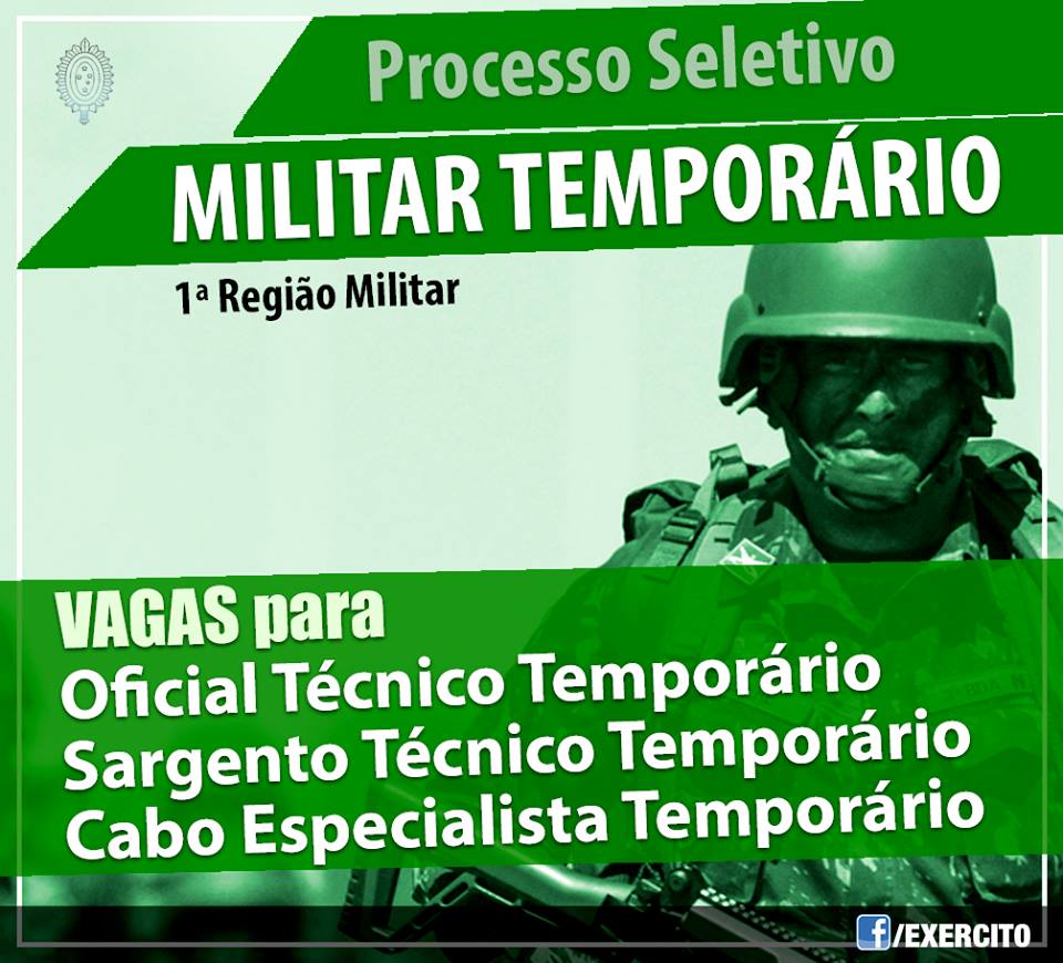 Exército Brasileiro - Processo Seletivo para Militar Temporário - Veja as  Regiões Militares com Inscrições Abertas! - Radiologia RJ